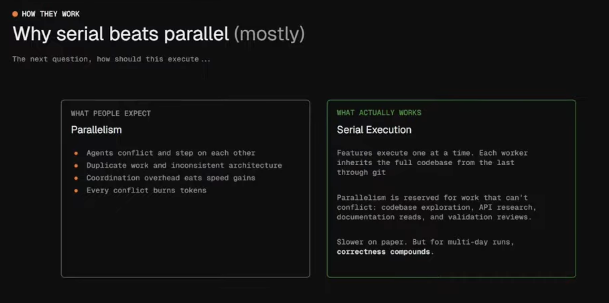 Factory serial over parallel